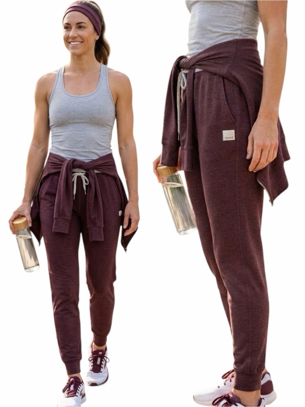 Vuori Performance Jogger Sweatpants Maroon Heather Size M